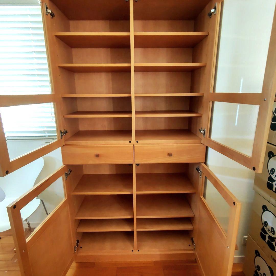 【美品】日進木工 ダイニングボード カップボード 北欧 幅103cm 天然木