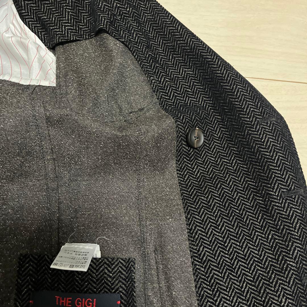 THE GIGI シルク混 8B ダブルテーラードジャケット 48 M-L