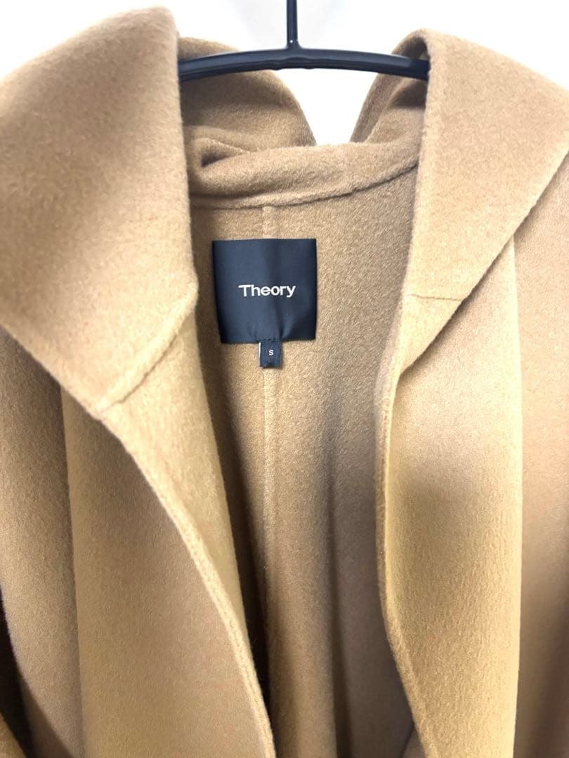 セオリーtheoryダブルフェイスポンチョ風ケープショートコート