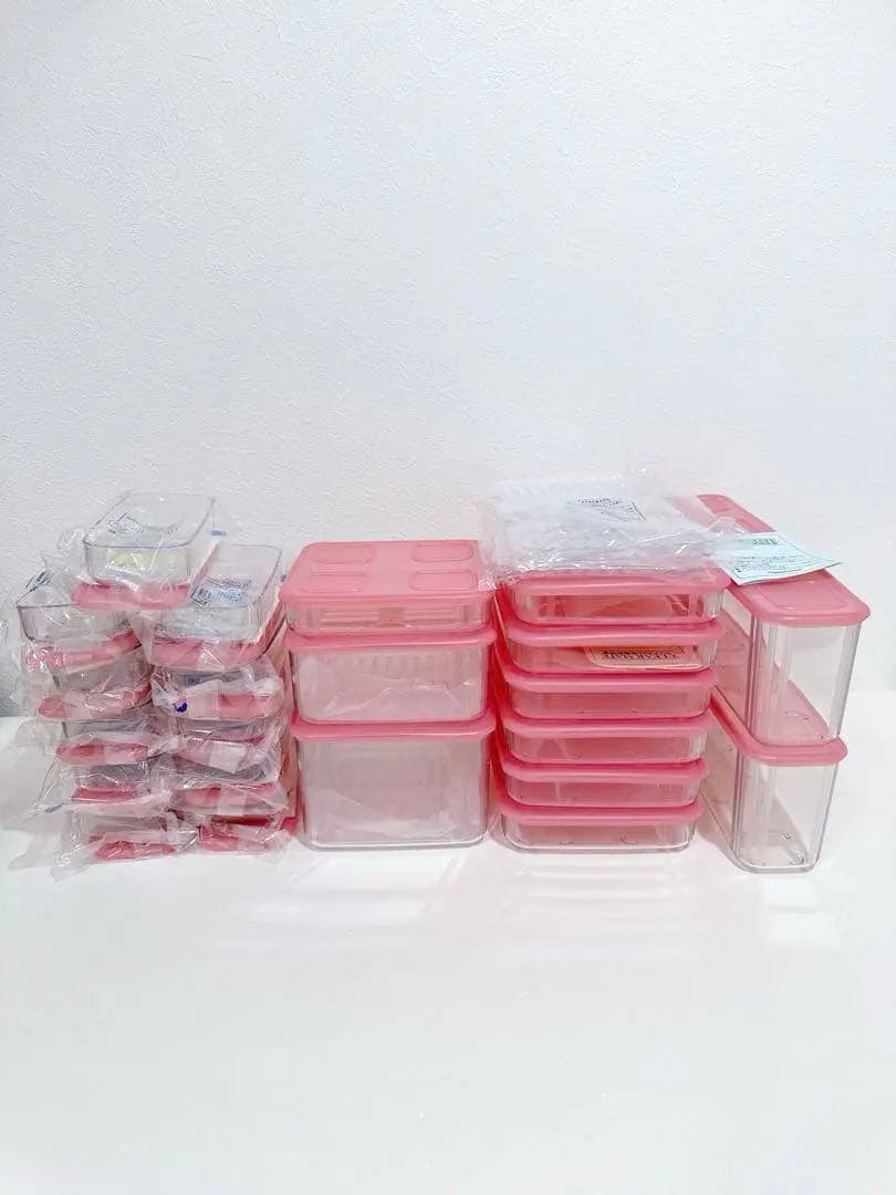 新品　Tupperware タッパーウェア　クリアメイト　ピンク　29点セット