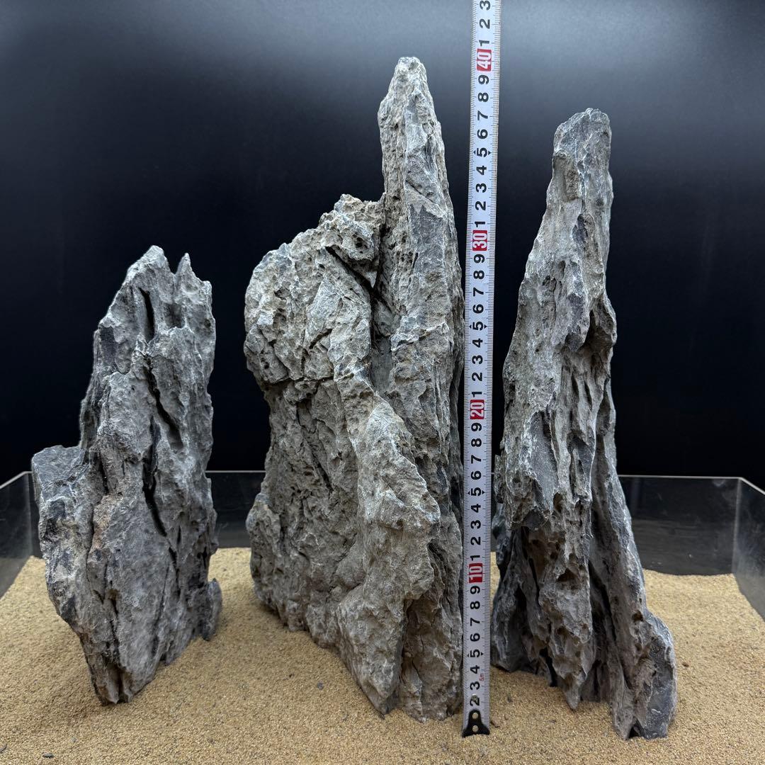 MSS-6912 特大青龍石3点セット 龍王石　竜王石　アクアリウム