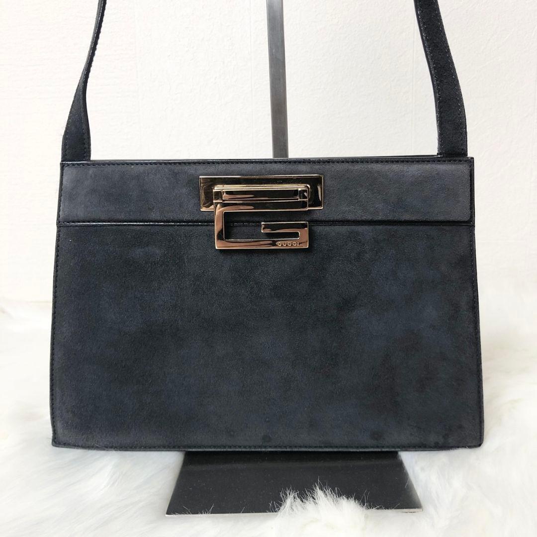 GUCCI グッチ ワンショルダーバッグ スエード ヴィンテージ グレージュ