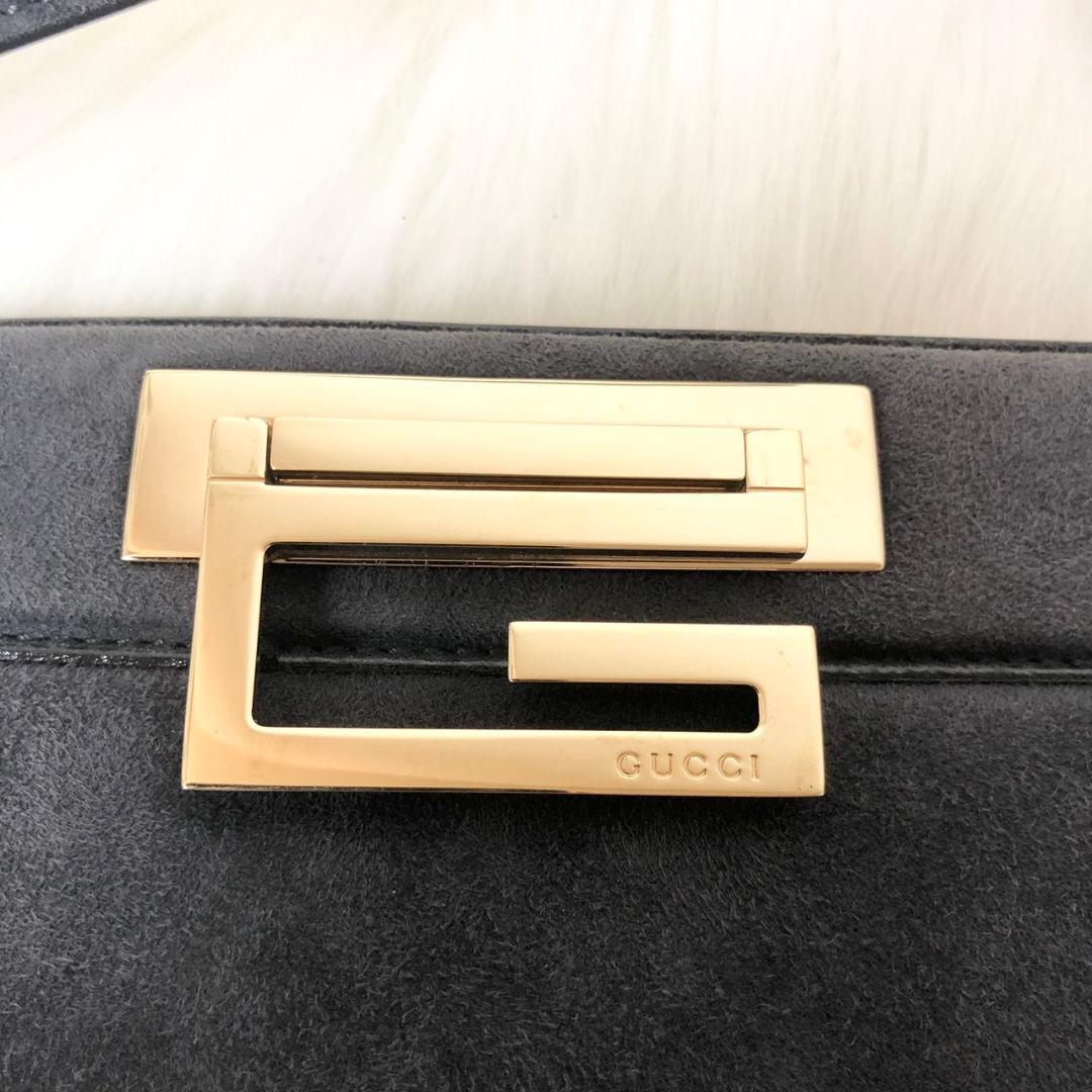 GUCCI グッチ ワンショルダーバッグ スエード ヴィンテージ グレージュ