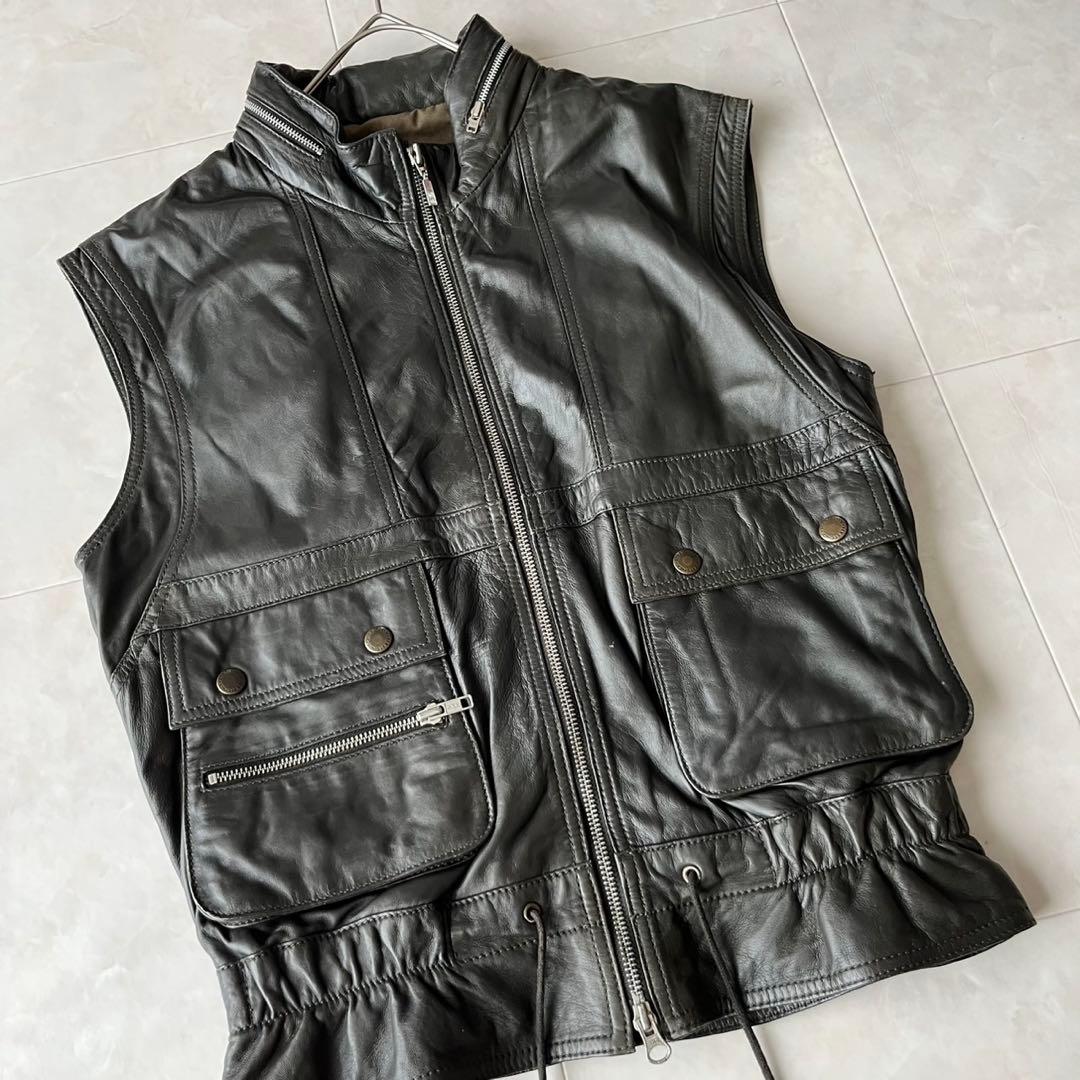 美品✨SeeByChloé ラムレザー ベスト 黒 38 レディース　y2k