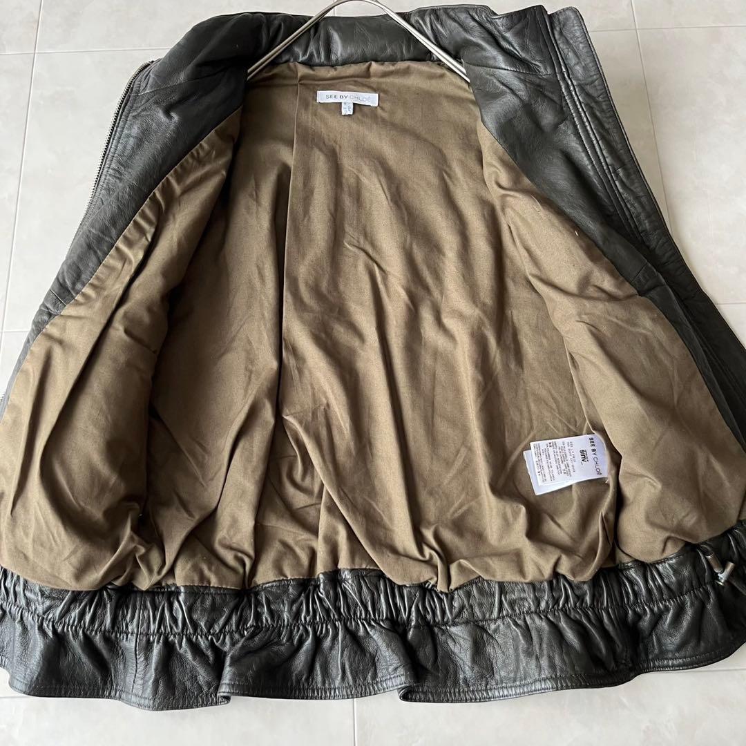 美品✨SeeByChloé ラムレザー ベスト 黒 38 レディース　y2k