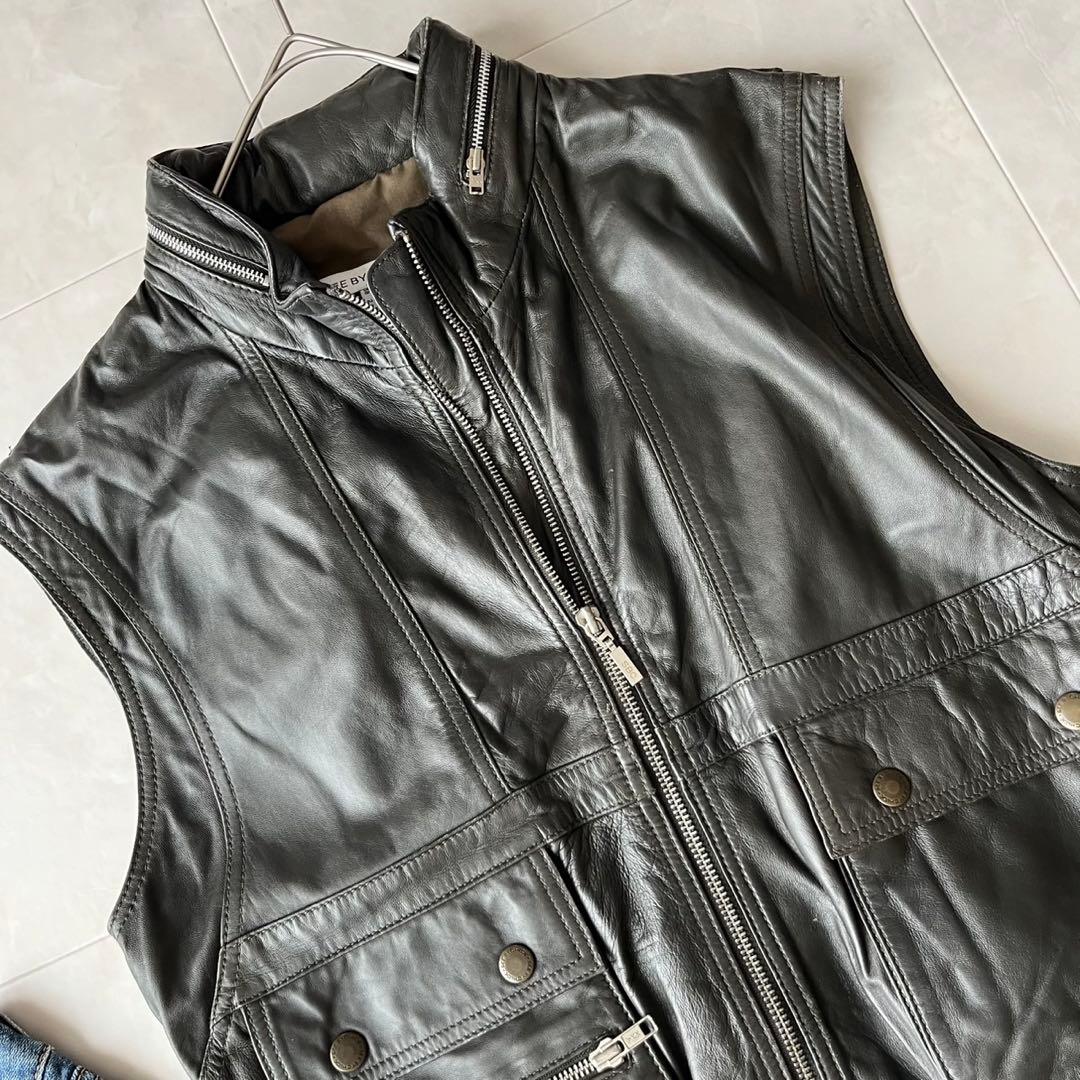 美品✨SeeByChloé ラムレザー ベスト 黒 38 レディース　y2k