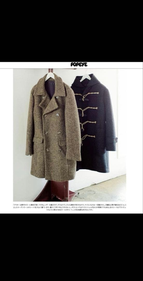 フランクリーダー　ダブルブレスト　ウール　ロングコート