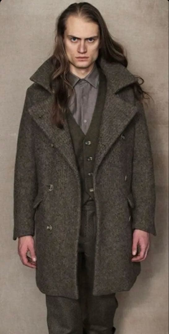 フランクリーダー　ダブルブレスト　ウール　ロングコート