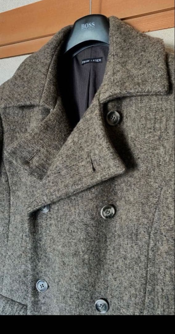 フランクリーダー　ダブルブレスト　ウール　ロングコート