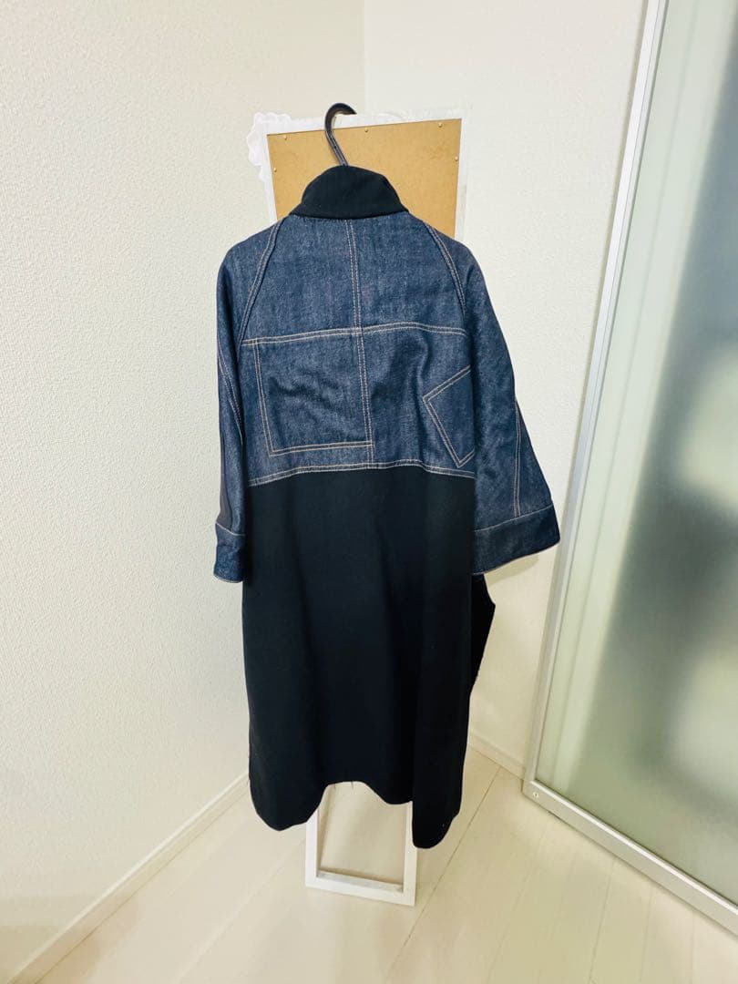 【希少】ZARA ポンチョコート MANTECO デニム M ブラック