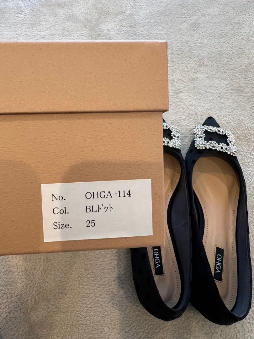 OHGA FLOCKY パンプス ブラック