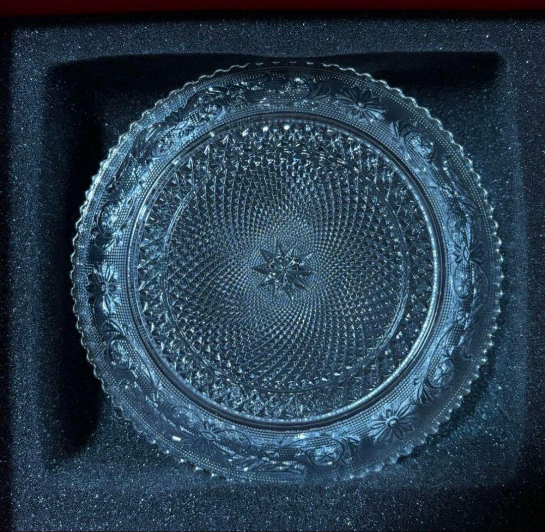 美品 バカラ アラベスク ディッシュ プレート 16cm 皿 箱入