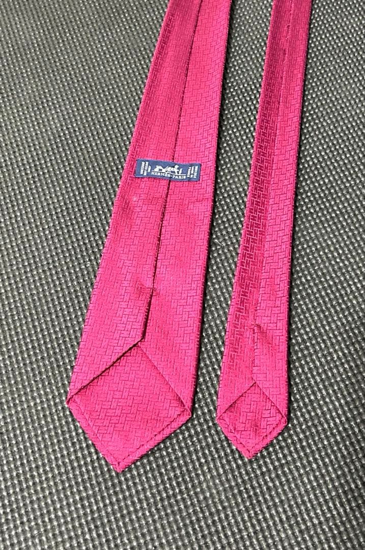 【極美品】HERMES ネクタイ ブルー 総柄 H柄 シルク100% フランス製