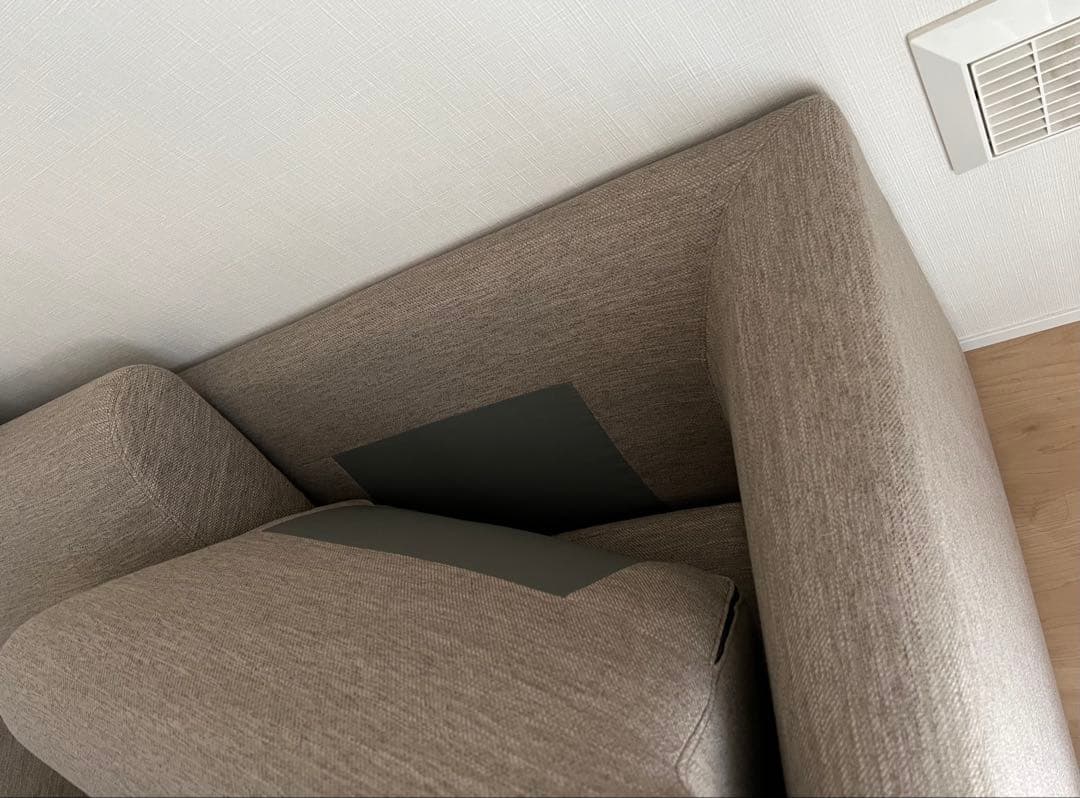 ニトリ 布張りソファ2人掛け 2.5人掛けモカ ベージュ グレージュ ブラウン系