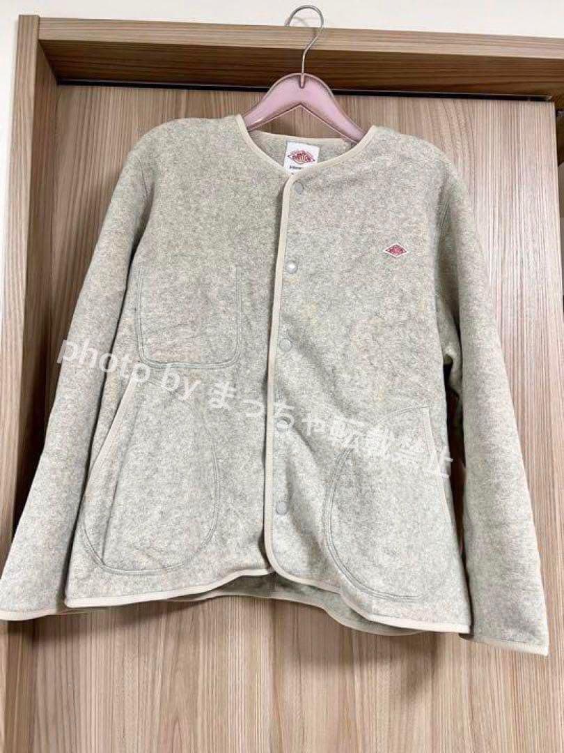 DANTON/ダントン　フリース ノーカラーカーディガン　マーブル 36