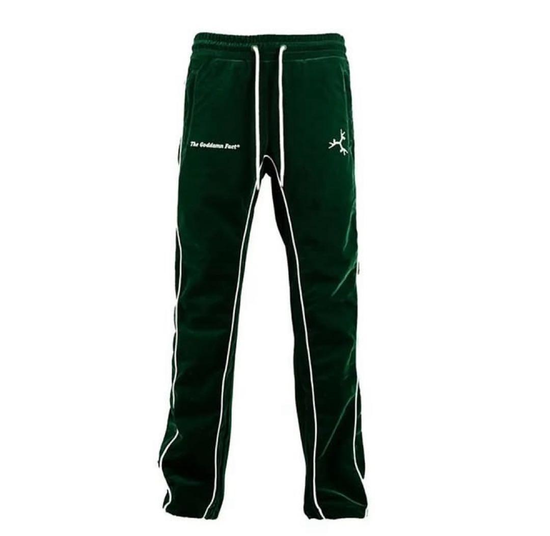 groovy ベロア パンツ グリーン