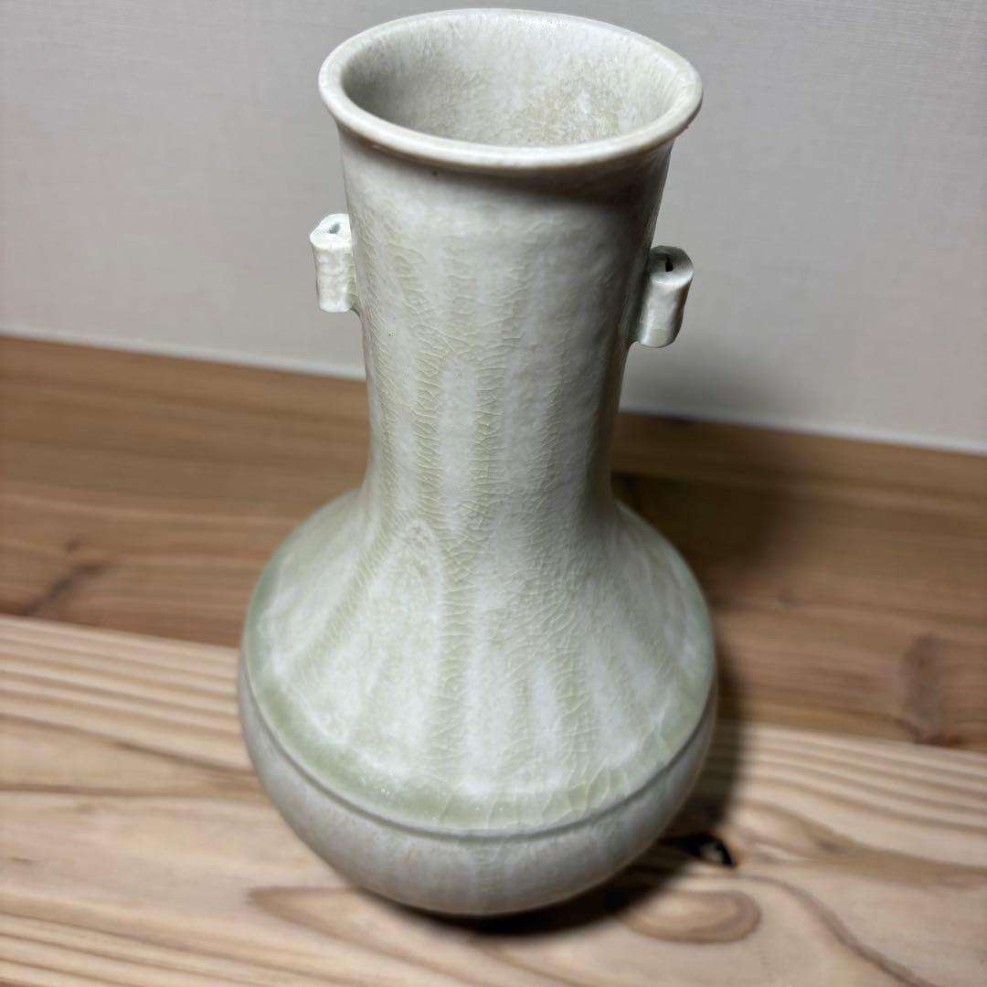 【未使用】加藤五山 真珠釉 花瓶 花器