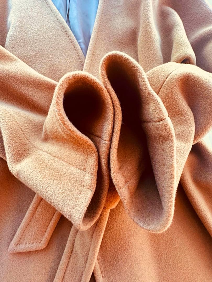 セオリーリュクス 2WAYコート カシミヤ100% Aライン キャメル 38