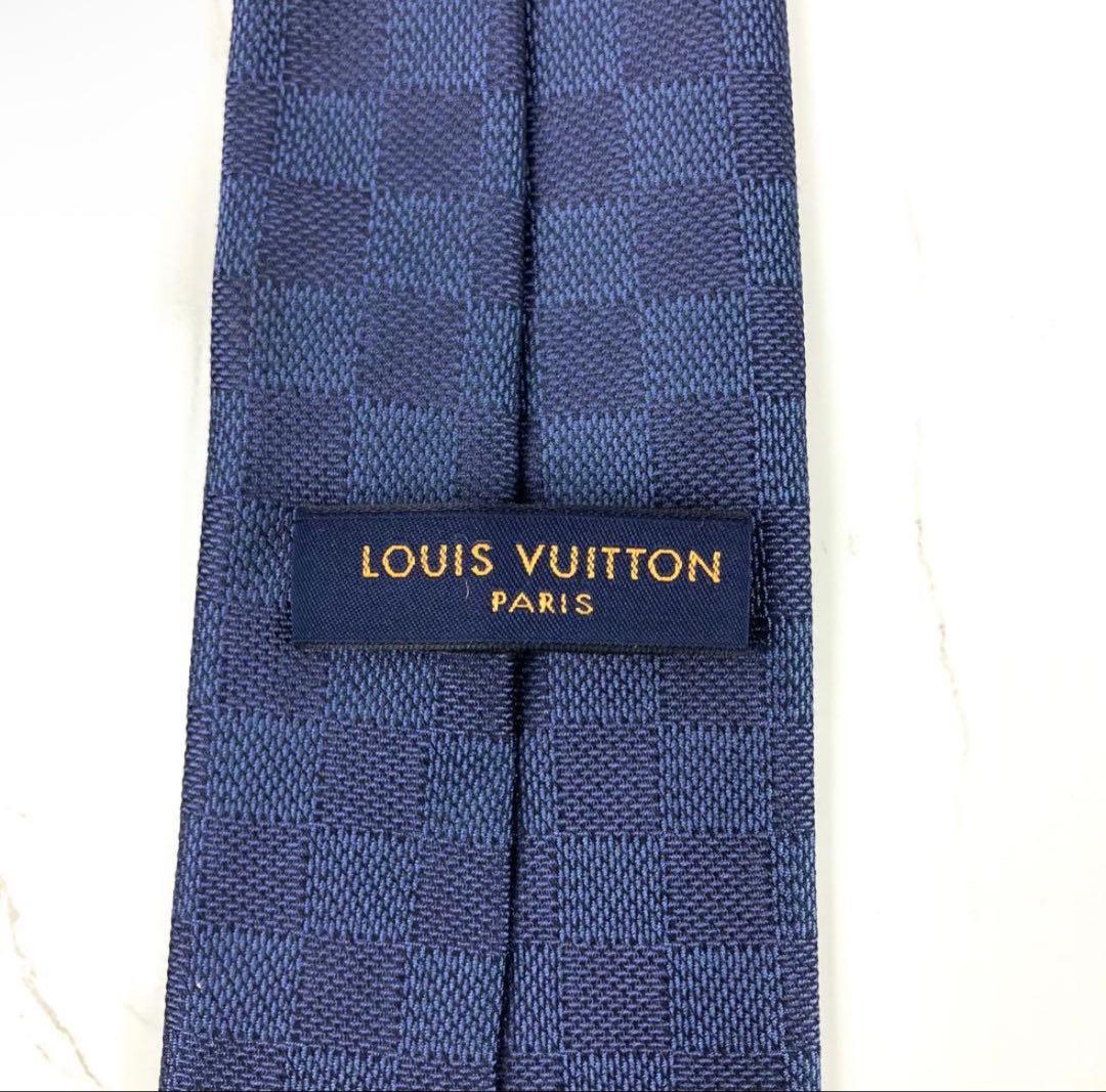 【ソルまる】未使用級　現行モデル　ルイヴィトン　ネクタイ　ダミエ　ロゴ
