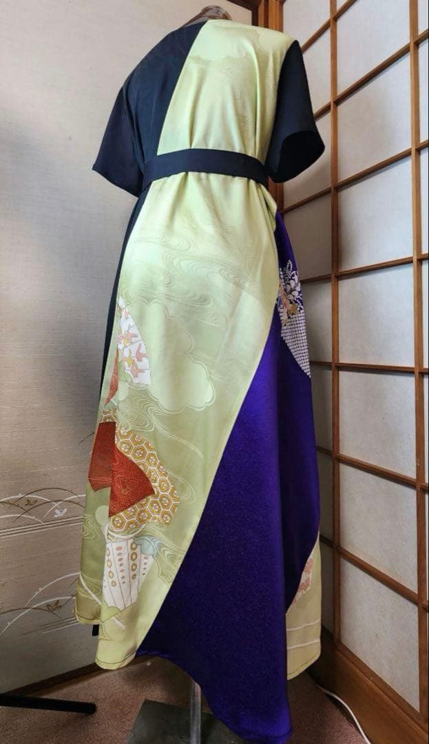 リメイクワンピース　振袖着物