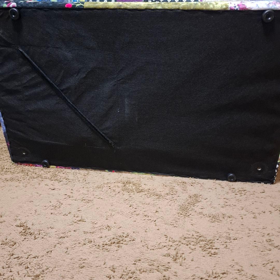 【1月17日までの出品】マルチカラー パッチワーク オットマンソファー　2人掛け