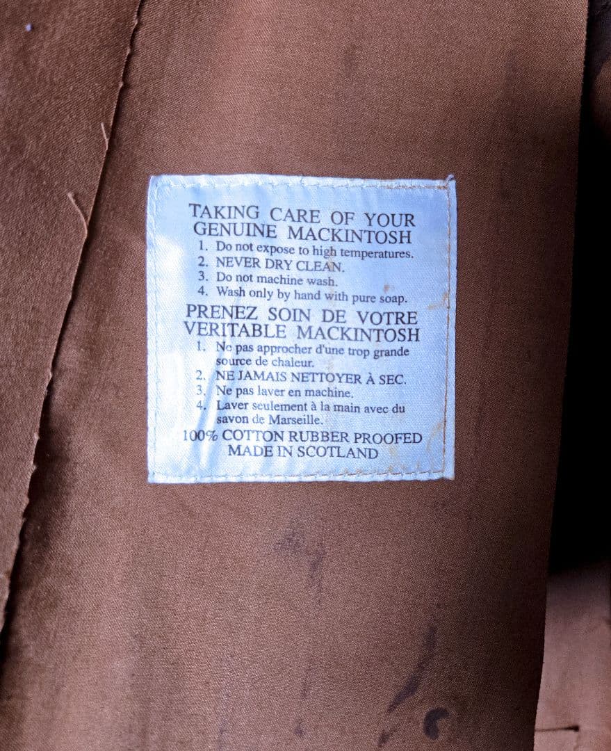 希少 ヴィンテージ エルメス × マッキントッシュ ゴム引き コート トレンチ