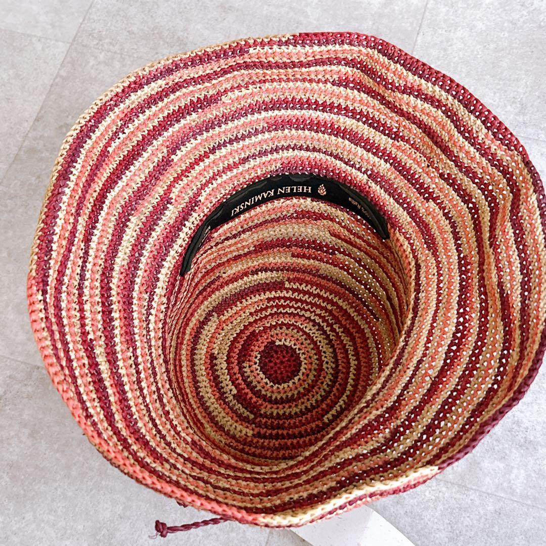 タグ付き✨ヘレンカミンスキー ラフィアハット プロバンス10 ピンク系