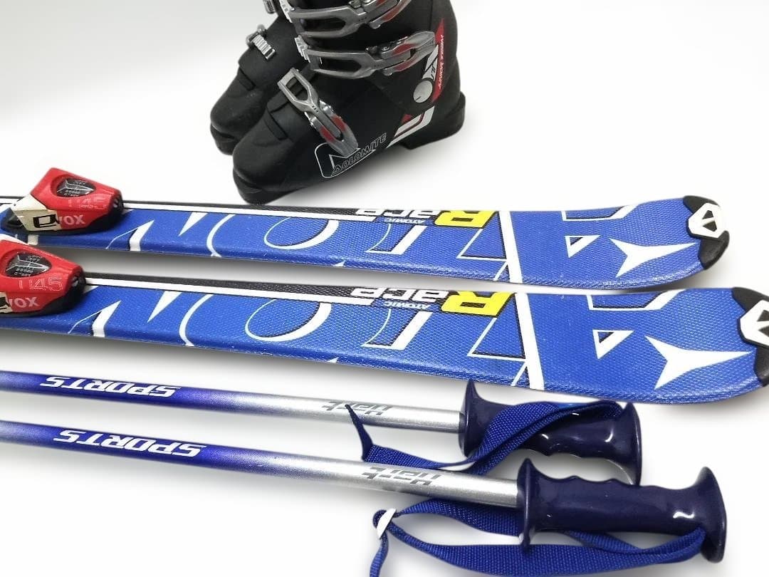 ジュニアスキー4点セット アトミック RACE130cm ドロミテ 23cm