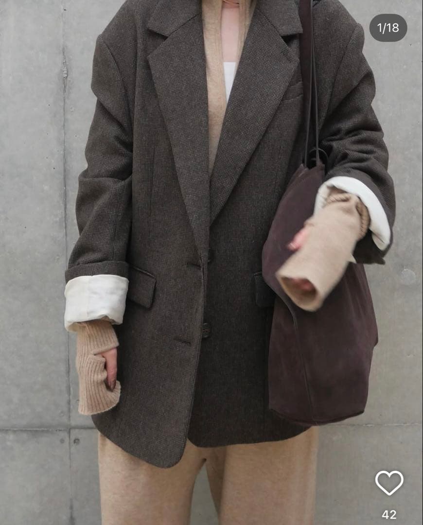 ETRE TOKYO チェックツィードテーラージャケット