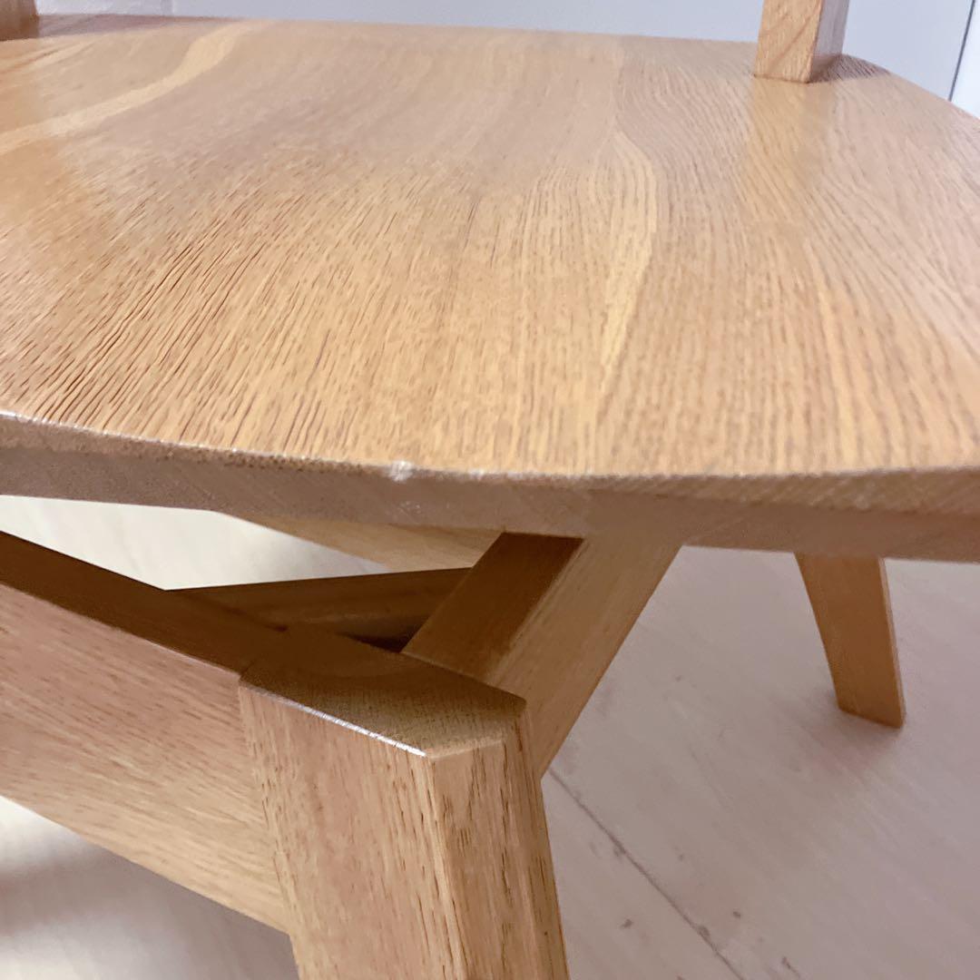 天然木　木製　回転チェア　2脚セット　ダイニングチェア　回転椅子　北欧