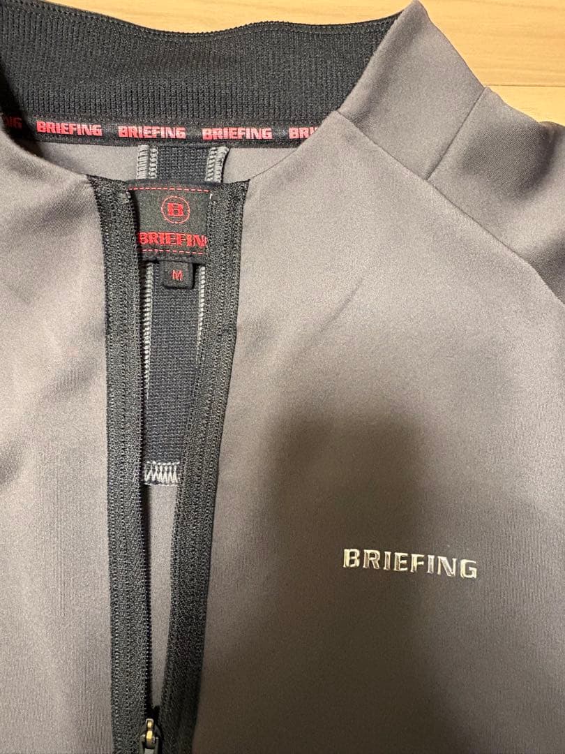 BRIEFING ハーフジップシャツ Mサイズ グレー