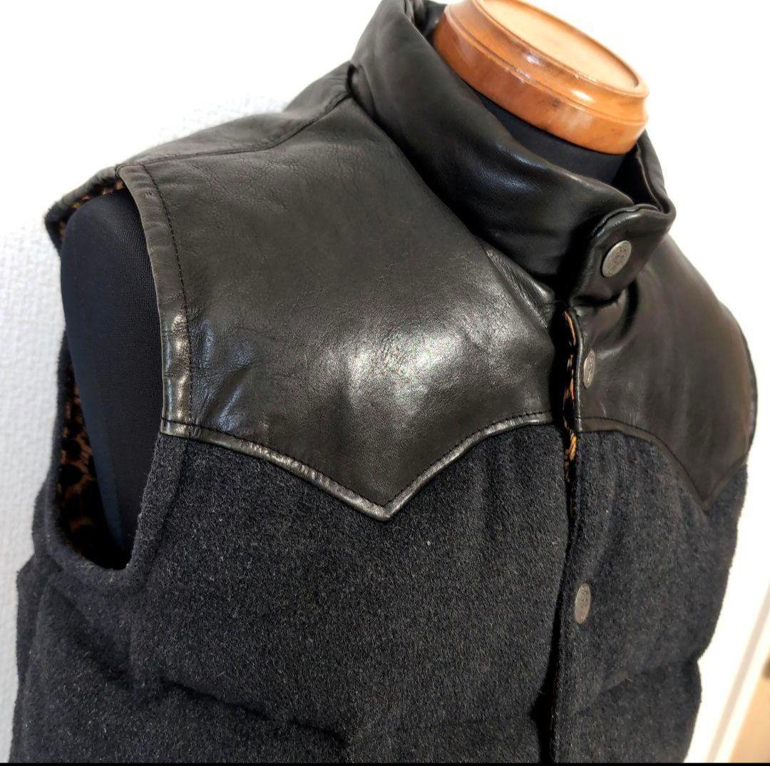 dz50 The Crimie ダウンベスト レオパード 本革 メンズM