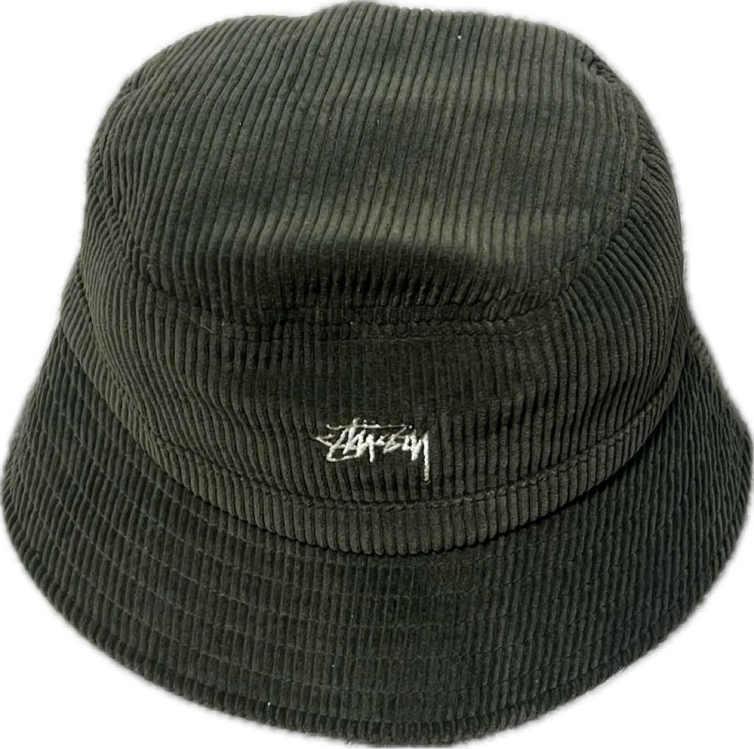 Stussy コーデュロイ バケットハット カーキ