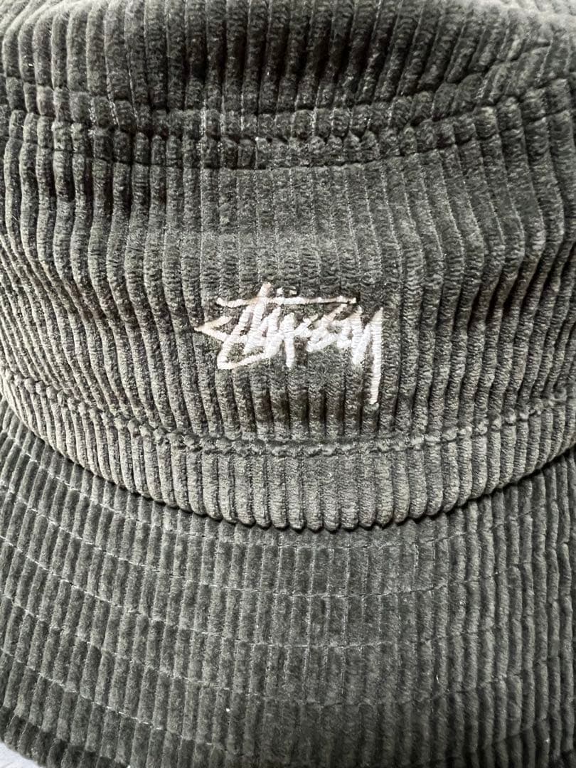 Stussy コーデュロイ バケットハット カーキ