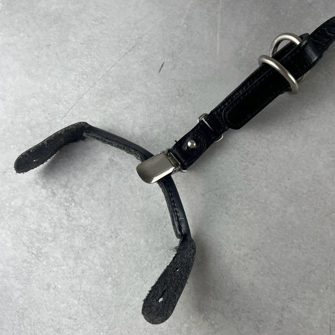 極美品⭐️Yohji Yamamoto レザー サスペンダーベルト ブラック