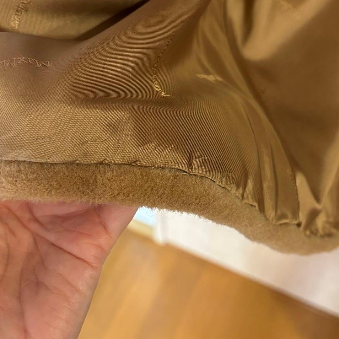 MaxMara★カシミヤ混　エレガントガウンコート　40 キャメル　ビンテージ