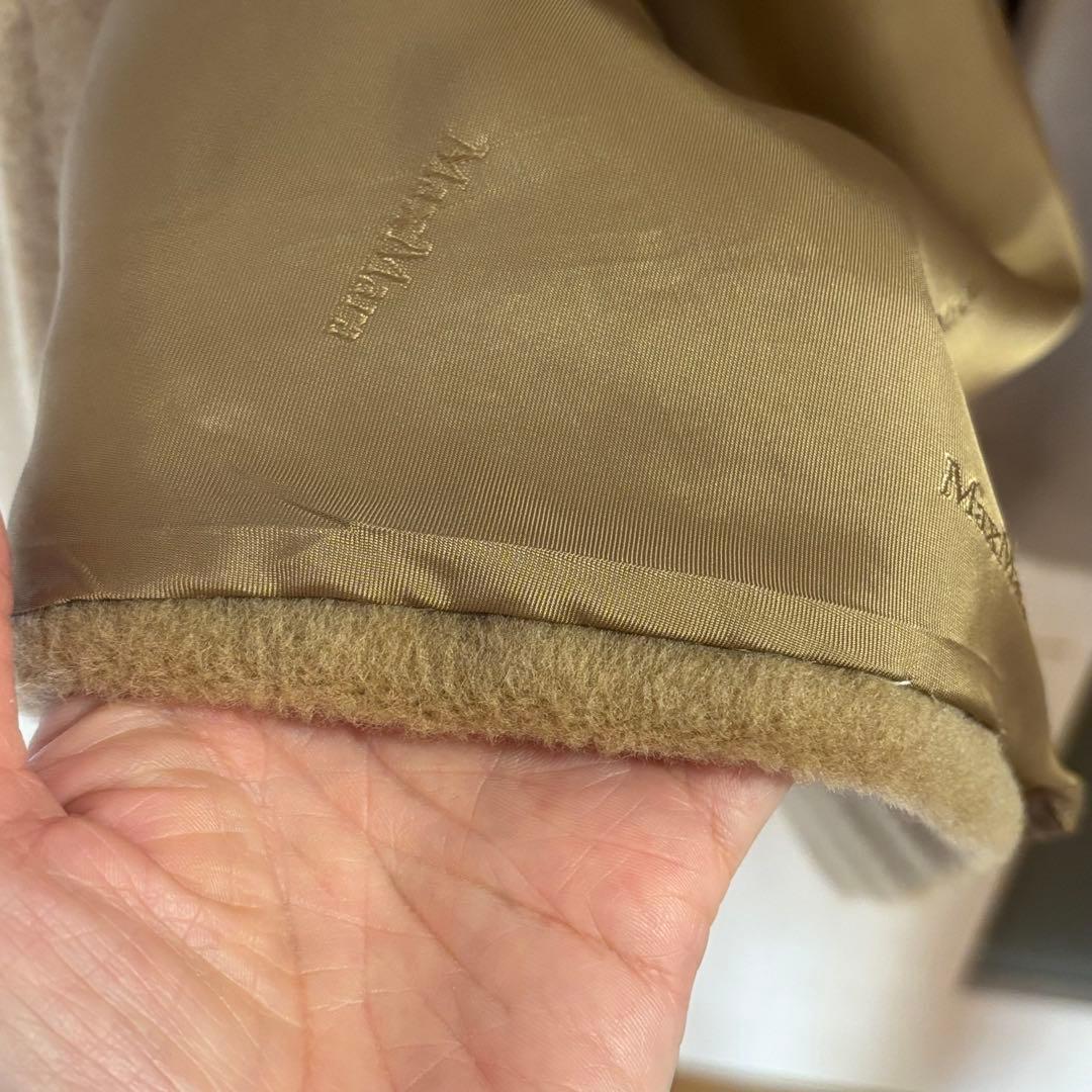 MaxMara★カシミヤ混　エレガントガウンコート　40 キャメル　ビンテージ