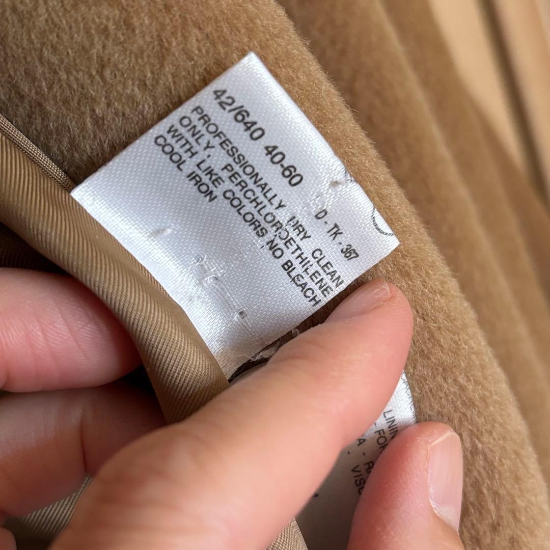 MaxMara★カシミヤ混　エレガントガウンコート　40 キャメル　ビンテージ
