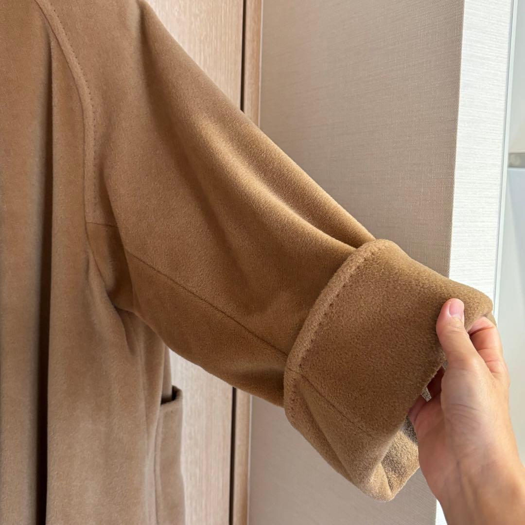 MaxMara★カシミヤ混　エレガントガウンコート　40 キャメル　ビンテージ