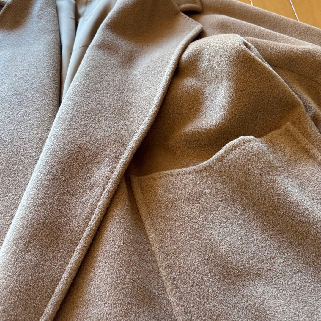MaxMara★カシミヤ混　エレガントガウンコート　40 キャメル　ビンテージ