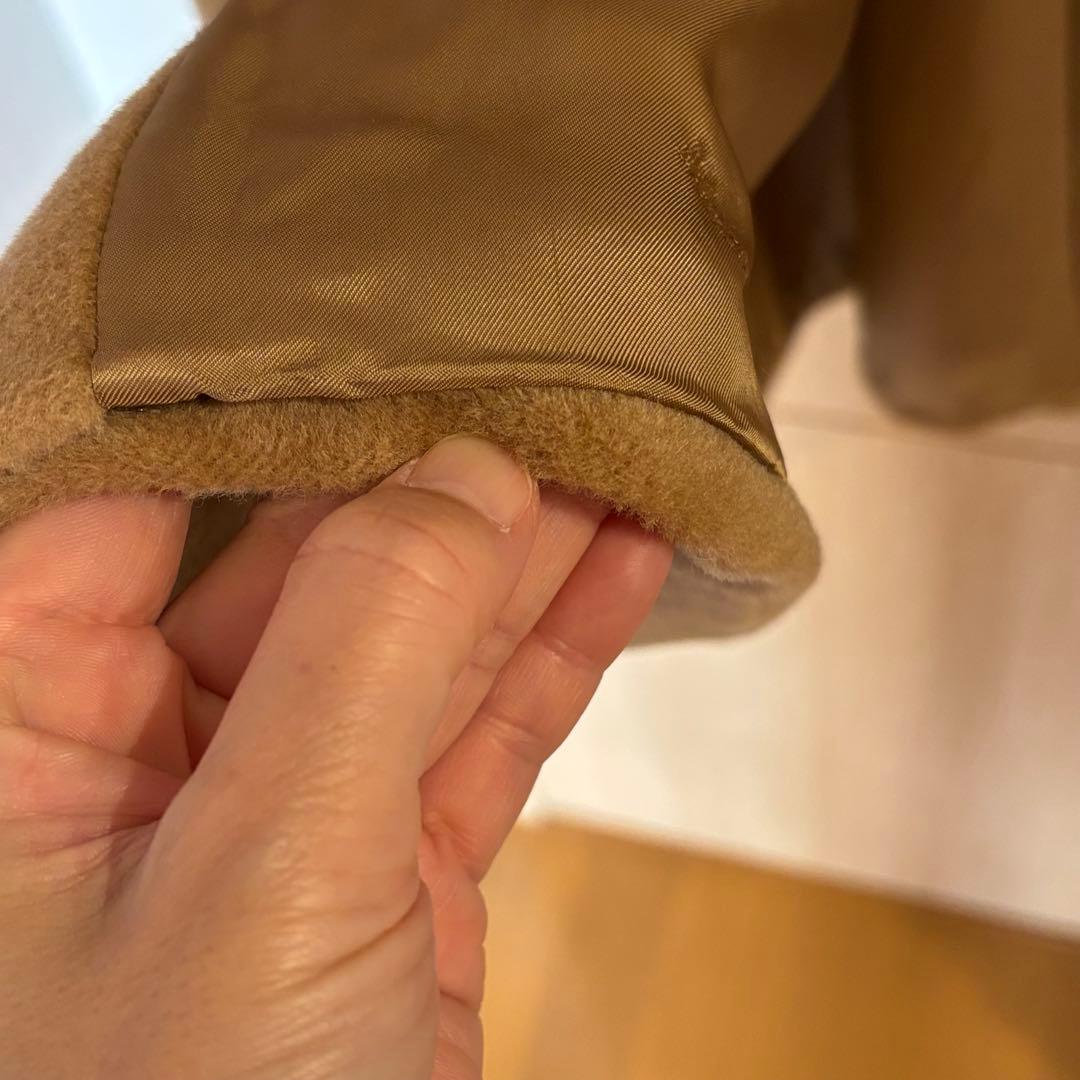 MaxMara★カシミヤ混　エレガントガウンコート　40 キャメル　ビンテージ