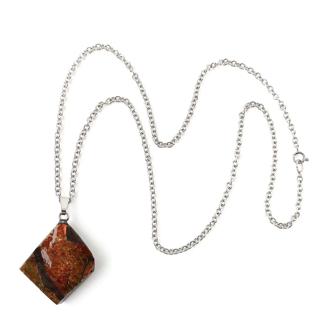 ネックレス｜超強力パワー！標本としても◎｜化石宝石　ドラゴンスキン・アンモライト