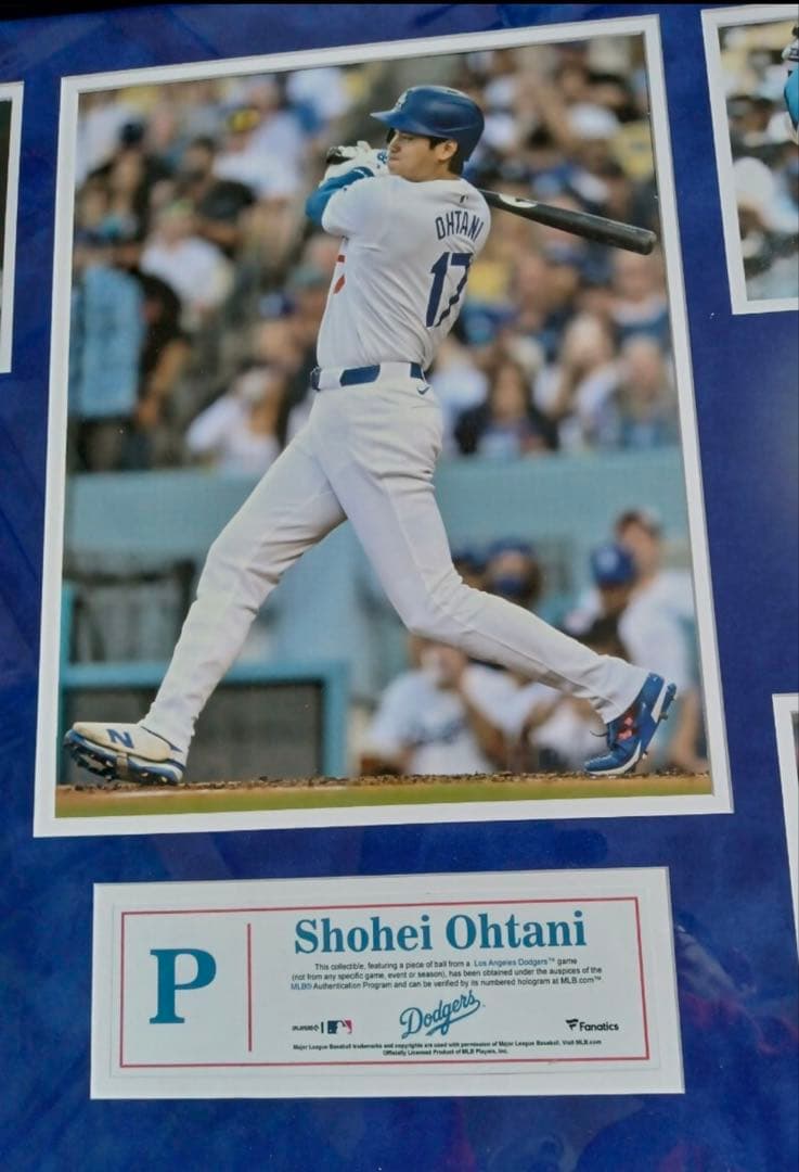 MVP獲得記念　大谷選手 実使用ボールピース フォトフレーム MLB