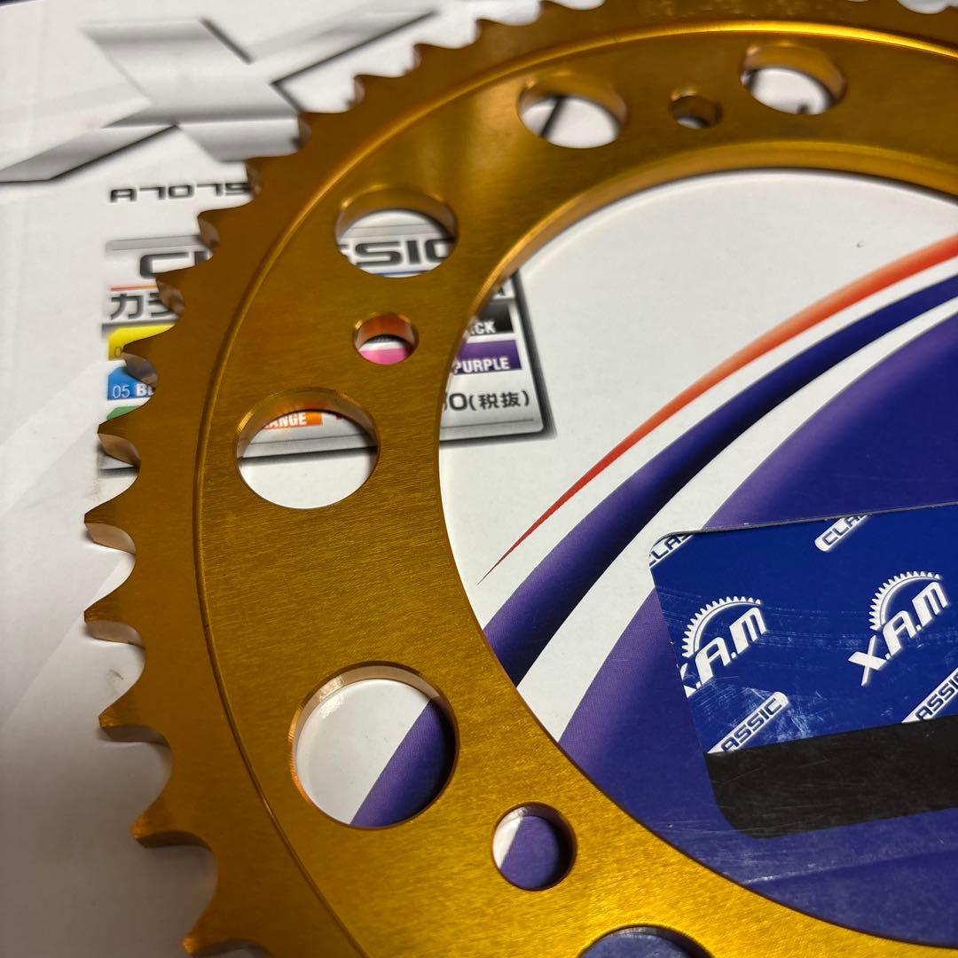 X.A.M JAPAN スプロケット 50T ゴールド フロントスプロケ付き