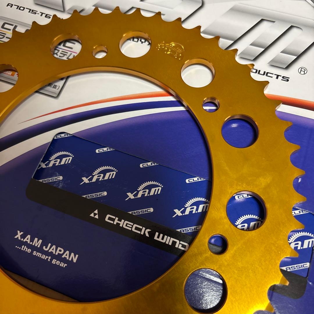 X.A.M JAPAN スプロケット 50T ゴールド フロントスプロケ付き
