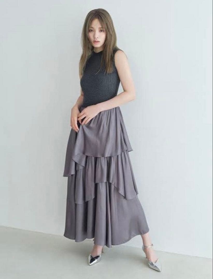 FRAY I.D アシメティアードスカートコンビニットワンピース セット