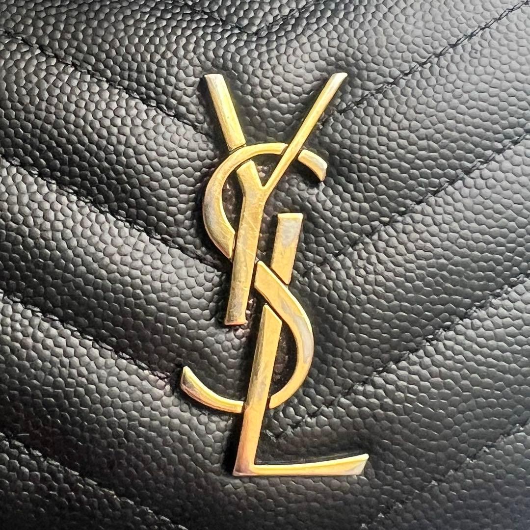 70 美品 SAINTLAURENT イヴサンローラン 2つ折り財布