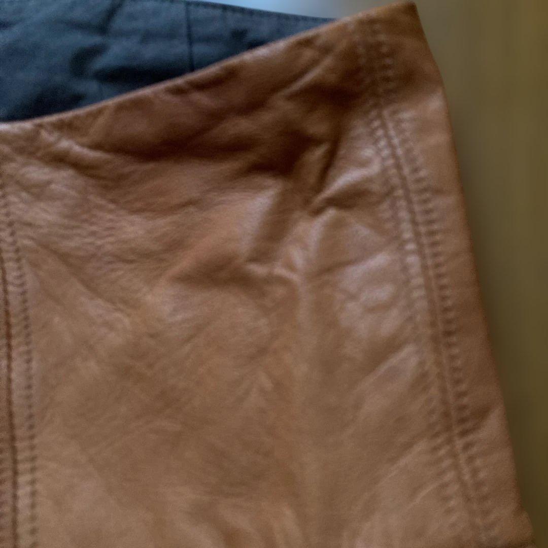 KAPITAL レザーとリネンのキュロット