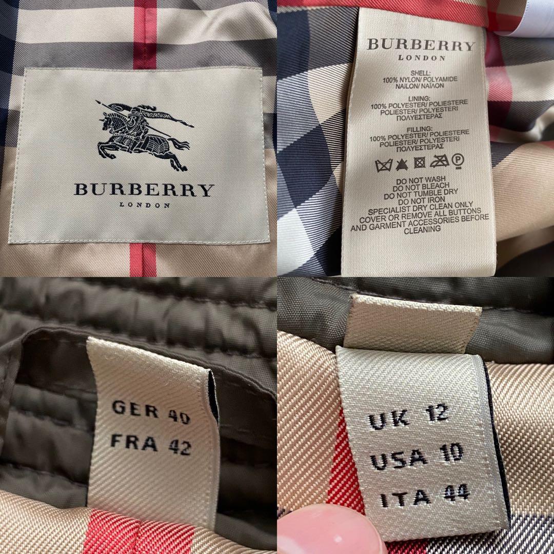 【極美品】 バーバリー トレンチコート 中綿 現行モデル カーキ ノバチェック