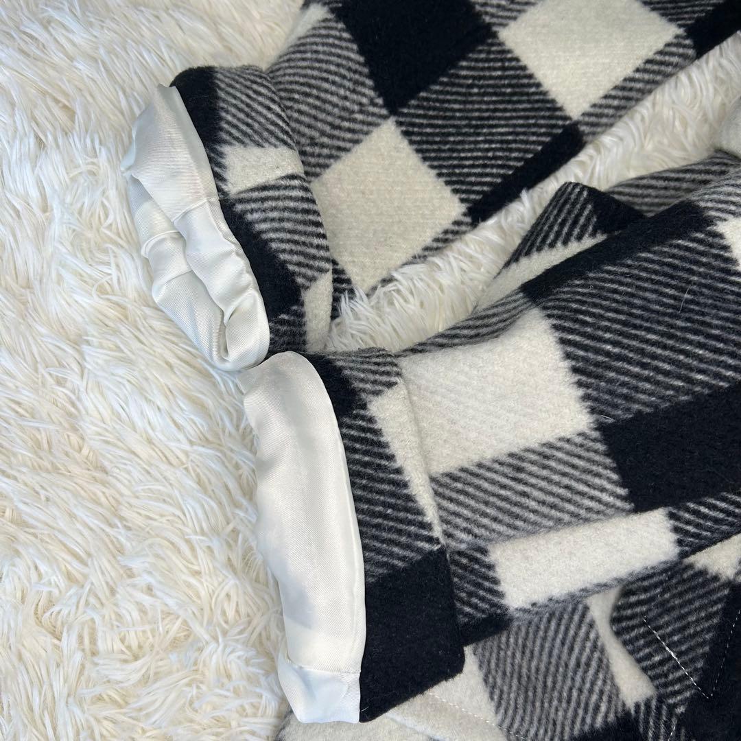 美品✨ダイアグラム　ウール　チェック　ロングコート　グレースコンチネンタル